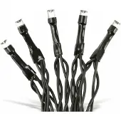Bigbuy LED-lichtketting, 80 LED's, koud wit licht, 230V, IP44, 8 functies, met geheugenfunctie