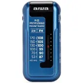 Aiwa R-22BL, Persoonlijk apparaat, Analoog, AM, FM, Analoog, 3,5 mm, Blauw