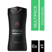 Axe Africa For Men - 6 x 250 ml - Douchegel - Voordeelverpakking