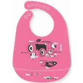 Vepa Bins Modern-Twist slabbetje met opvangbak 22,5 cm siliconen roze