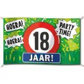 Paper Dreams Gevel vlag - 18 jaar XXL Paperdreams Feestdecoratie