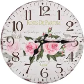 vidaXL Vintage wandklok met bloemenmotief, 30 cm