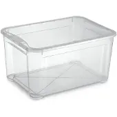 Kis C-Box M Opbergbox - Met Deksel - 18L - 40x34x17cm - Transparant