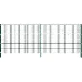 vidaXL Schuttingpaneel met palen ijzer 349x120 cm groen