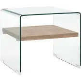 vidaXL Salontafel 50x50x45 cm gehard glas transparant