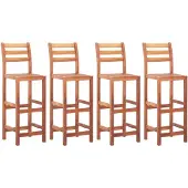 vidaXL Barstoelen 4 st massief acaciahout