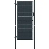 vidaXL Hekpoort PVC en staal 100x204 cm antraciet