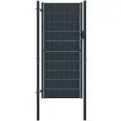 vidaXL Hekpoort PVC en staal 100x164 cm antraciet