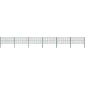 vidaXL Schuttingpaneel met palen ijzer 1040x80 cm groen