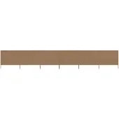 vidaXL Windscherm 6-panelen 800x120 cm stof taupe