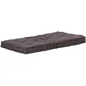 vidaXL Palletvloerkussen 120x80x10 cm katoen antraciet