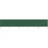 vidaXL Windscherm 5-panelen 600x120 cm stof groen
