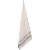 Clayre & Eef - keukendoek 50*85 cm - zwart - 100% katoen - rechthoek - zwart streep - CES42CZ