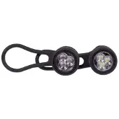 Simson LED fietslampenset - 3 LED's - 29/13,5 LUX - siliconen behuizing - zwart