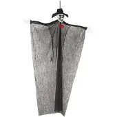 Boland Hangende horror decoratie skelet zwart 220 cm - Halloween poppen