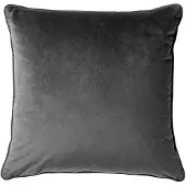 Dutch decor - FINN - Kussenhoes 45x45 cm - velvet - ideale basic - Charcoal Gray - antraciet