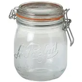 Le Parfait 6x Luchtdichte weckpot transparant glas 0.5 liter - Weckpotten