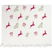 Clayre & Eef Gastendoekje CX008 40*60 cm Rood Katoen Rechthoek