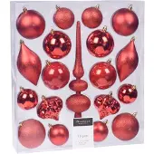 PerfectLED Kerstballen set | | 19 stuks (Piek, Rood)