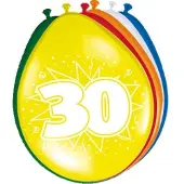 Folat 24x stuks Ballonnen versiering 30 jaar - Ballonnen
