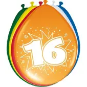 Folat 24x stuks Ballonnen versiering 16 jaar - Ballonnen