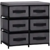 vidaXL Opbergkast met 6 lades 55x29x55 cm staal grijs