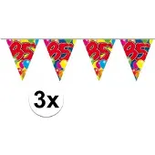 Folat 3x 85 verjaardag slingers 10 meter 10 meter - Vlaggenlijnen