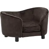 vidaXL Hondenbank 69x49x40 cm pluche bruin