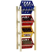 Escalo Practo Home - Krattenrek - Hout - 4 kratten
