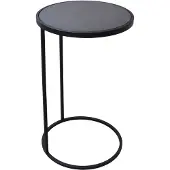 Loft42 Nova bijzettafel - Rond - Zwart - Marmer - dia 36cm.