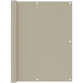 vidaXL Balkonscherm 120x600 cm oxford stof beige