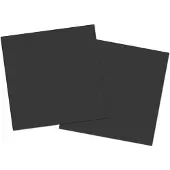 Folat 40x stuks servetten van papier zwart 33 x 33 cm - Feestservetten