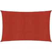 vidaXL Zonnezeil 160 g/m² 4x6 m HDPE rood