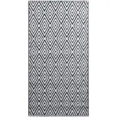 vidaXL Buitenkleed ARAKIL 120x180 cm PP wit en zwart