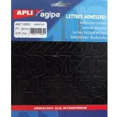 Agipa etiketten cijfers en letters letterhoogte 30 mm, 214 cijfers