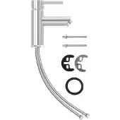 vidaXL Wastafelkraan 130x176 mm verchroomd