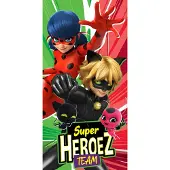 Miraculous Strandlaken Super Heroez - 70 X 140 Cm - Katoen