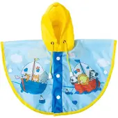 Heless Regencape Zeilen Junior Polyethyleen Blauw Mt 28-35 Cm