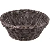 Cosy & Trendy Ronde broodmand/serveermand bruin kunststof D20 x H8 cm - broodmand