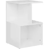 vidaXL Nachtkastje 35x35x55 cm bewerkt hout hoogglans wit