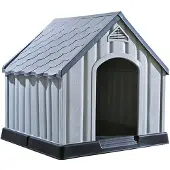 vidaXL Hondenhuis, grijs, 92x87x91 cm, kunststof