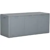 vidaXL Tuinbox 270 L PP houtlook grijs