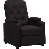 vidaXL Fauteuil verstelbaar kunstleer zwart
