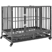 vidaXL Hondenbench met wielen 92x62x76 cm staal