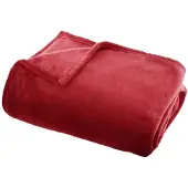 Atmosphera Fleece deken/fleeceplaid rood 130 x 180 cm polyester - Plaids