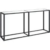 vidaXL Wandtafel 160x35x75,5 cm gehard glas transparant