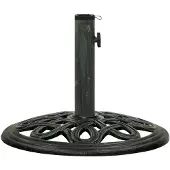 vidaXL Parasolvoet 40x40x32 cm gietijzer groen
