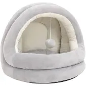 vidaXL Kattenmand 50x50x45 cm grijs en crèmekleurig
