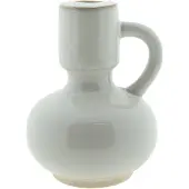 Clayre & Eef Kandelaar 14 cm Beige Porselein Kaarsenstandaard Beige Kaarsenstandaard