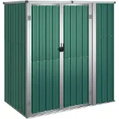 vidaXL Tuinschuur 161x89x161 cm gegalvaniseerd staal groen